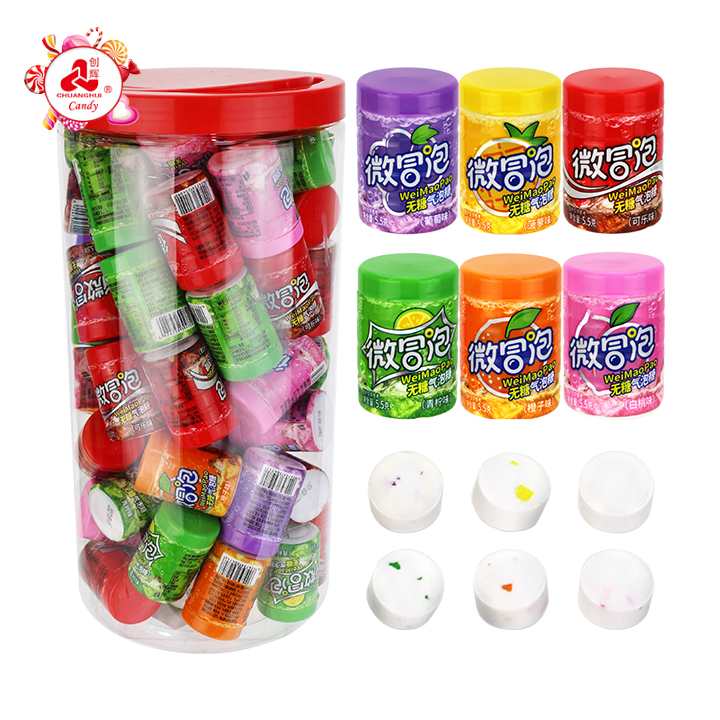Sugar-Free Fruit Flavors Fizzy Candy Soda Flavor Effervescent Pressed Tablet Candy CH-Z300