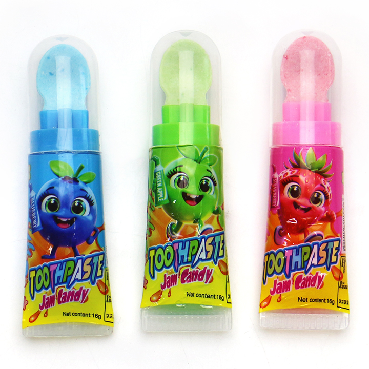 2-in-1 Toothpaste squeeze sour Jam Candy with Spoon Pressed Tablet Candy CH-Z301