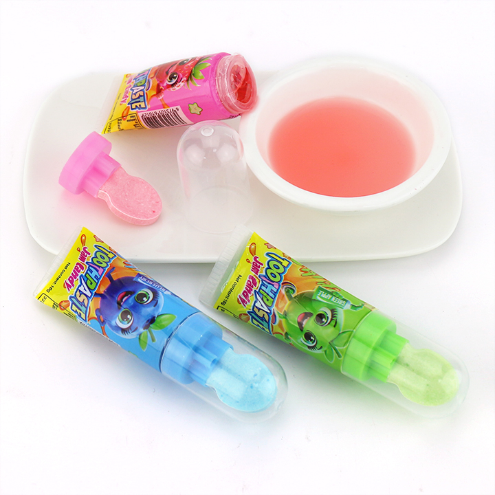 2-in-1 Toothpaste squeeze sour Jam Candy with Spoon Pressed Tablet Candy CH-Z301