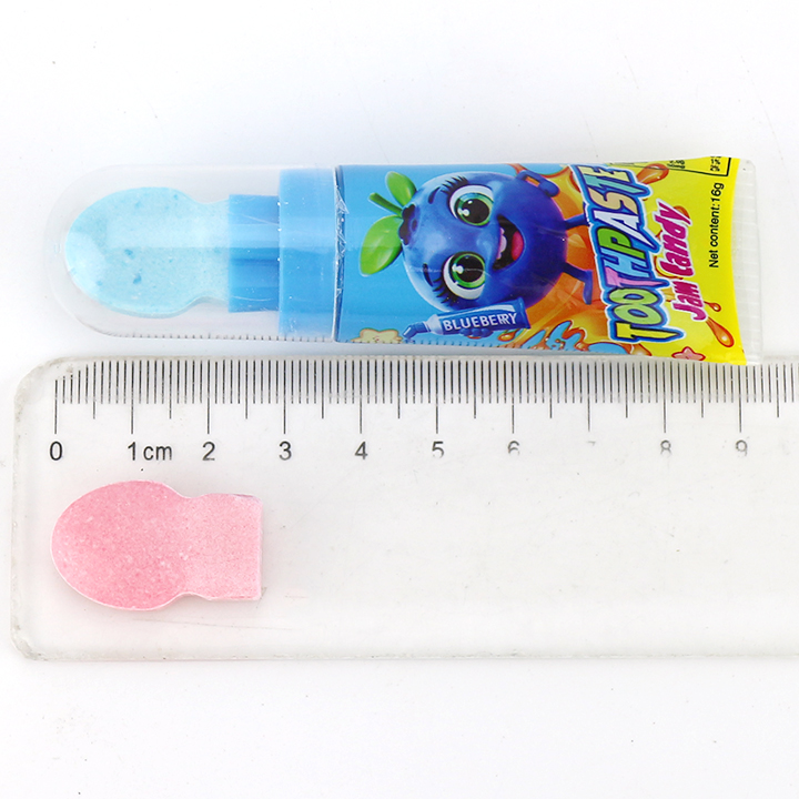 2-in-1 Toothpaste squeeze sour Jam Candy with Spoon Pressed Tablet Candy CH-Z301