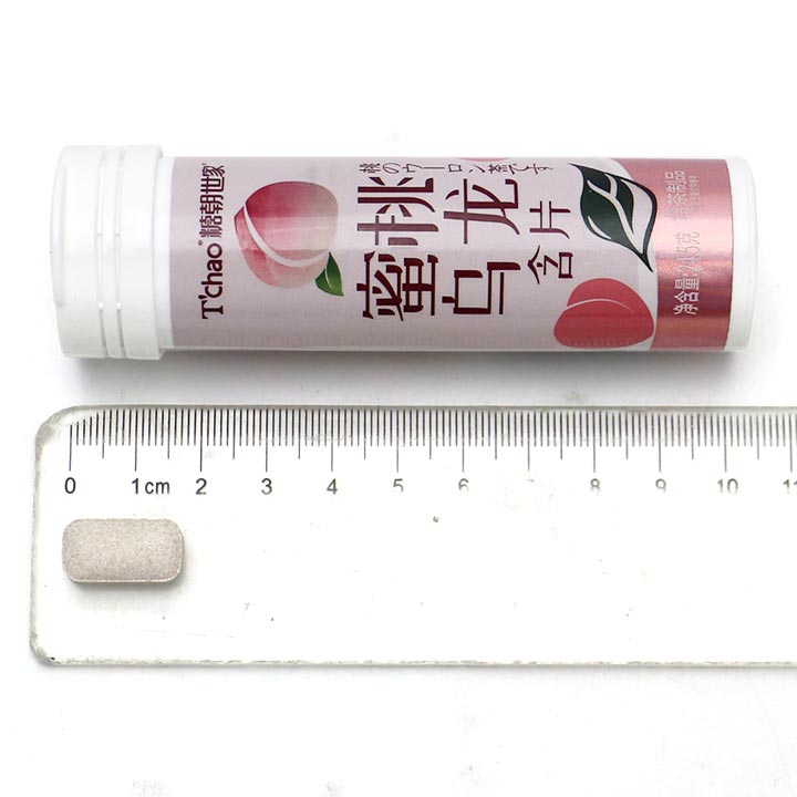 T'chao Sugar-Free Peach Oolong Tea Lozenges Breath Refreshing Throat Pressed Candy CH-Z302-1