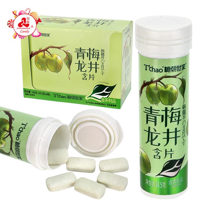 T'chao Sugar-Free Plum & Longjing Green Tea Lozenges Breath Refreshing Throat Pressed Candy Z302-2 T'chao Sugar-Free Plum & Longjing Green Tea Lozenges Breath Refreshing Throat Pressed Candy Z302-2