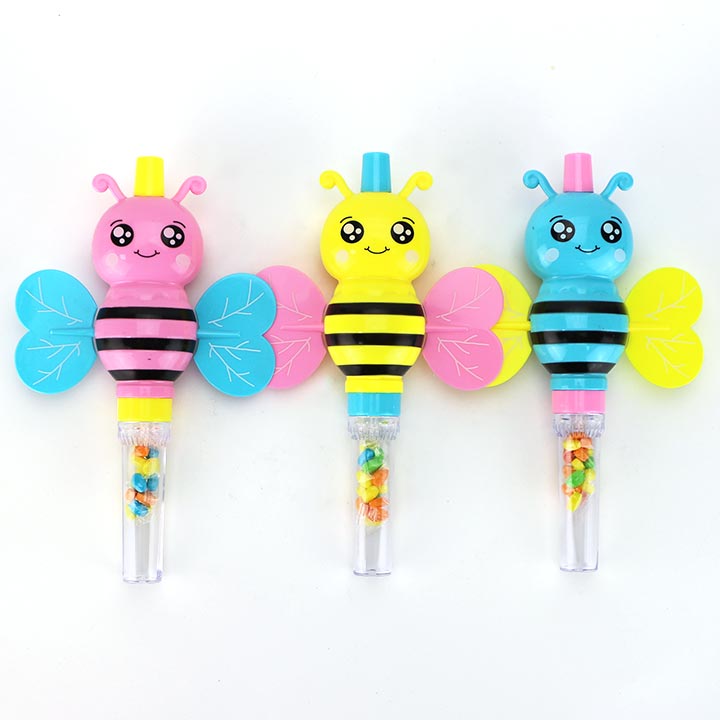 High quality Big Honey Bee Shaped Whistle Toy Candy CH-TB269