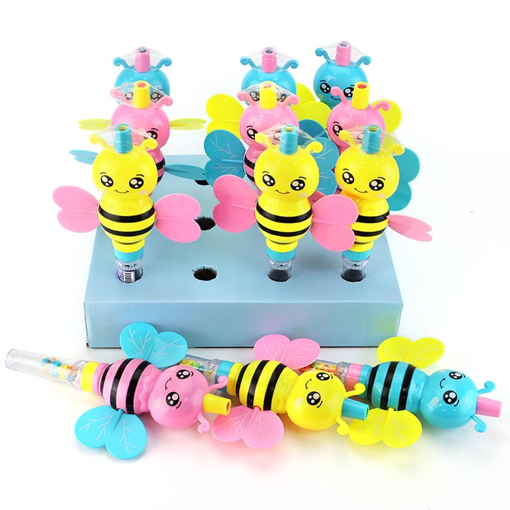 High quality Big Honey Bee Shaped Whistle Toy Candy CH-TB269