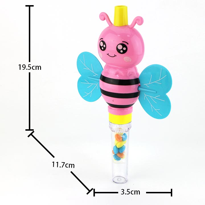 High quality Big Honey Bee Shaped Whistle Toy Candy CH-TB269
