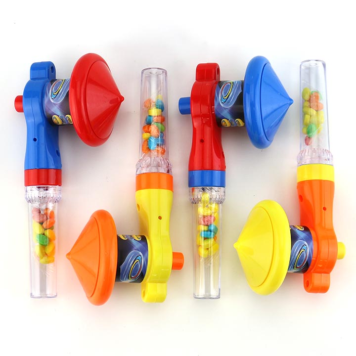 Colorful Spinning Top Launcher Toy Candy,Gyroscope Toy with Pressed Candy CH-TB271