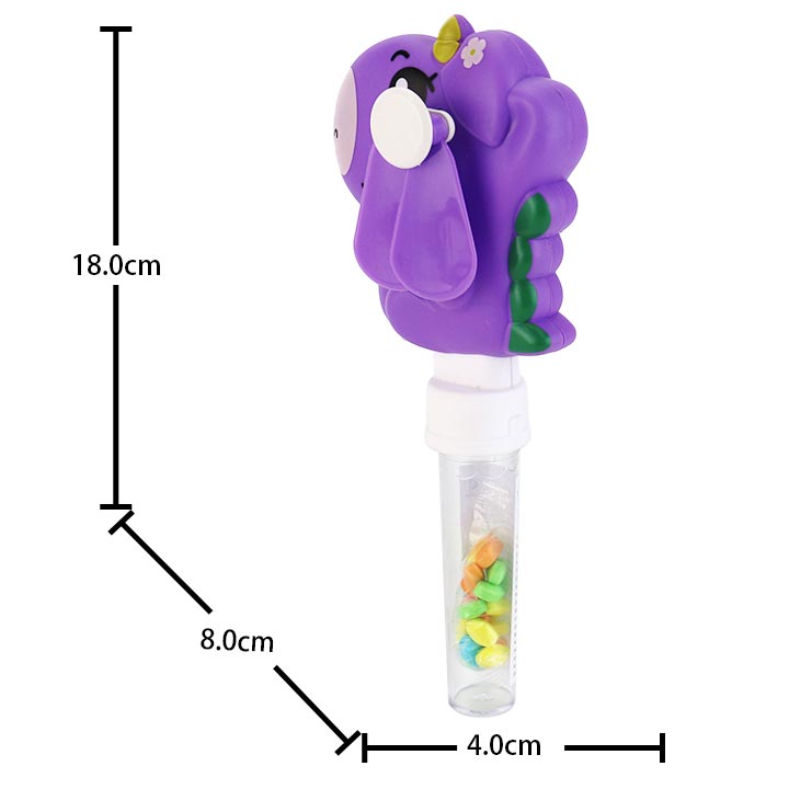 Summer Toy Cartoon Unicorn Shaped Hand Pressed Fan Toy Candy CH-TB273