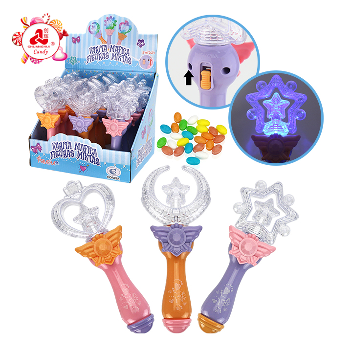 3 Styles LED Princess Fairy Wand Light-Up Magic Wand Toy Candy CH-TB276