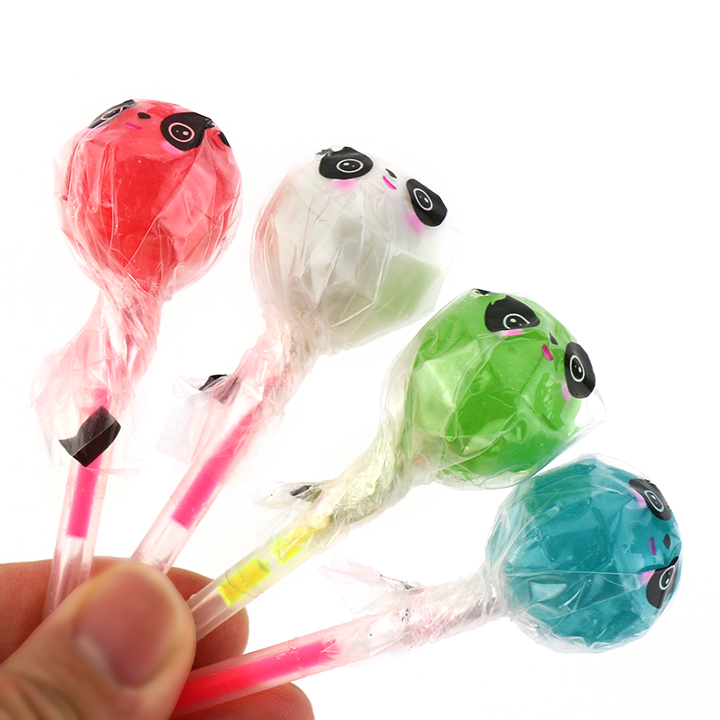 Panda head Neon Glowing Stick Fluorescent Round Lollipop Candy CH-A115