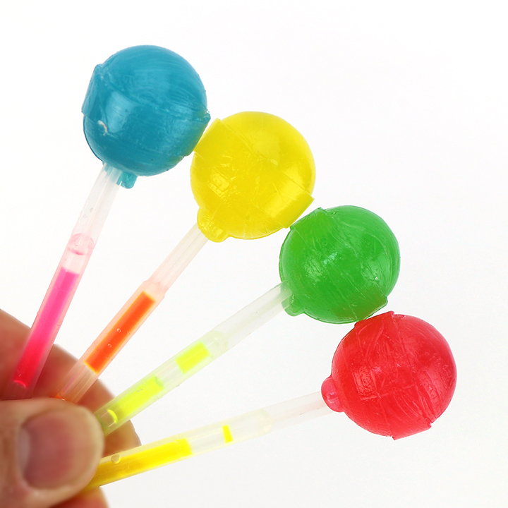 Halloween Eyeball Printed Neon Glow Stick Fluorescent Round Lollipop Candy CH-A116