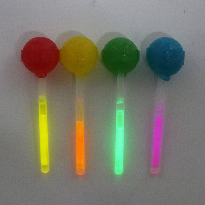 Halloween Eyeball Printed Neon Glow Stick Fluorescent Round Lollipop Candy CH-A116