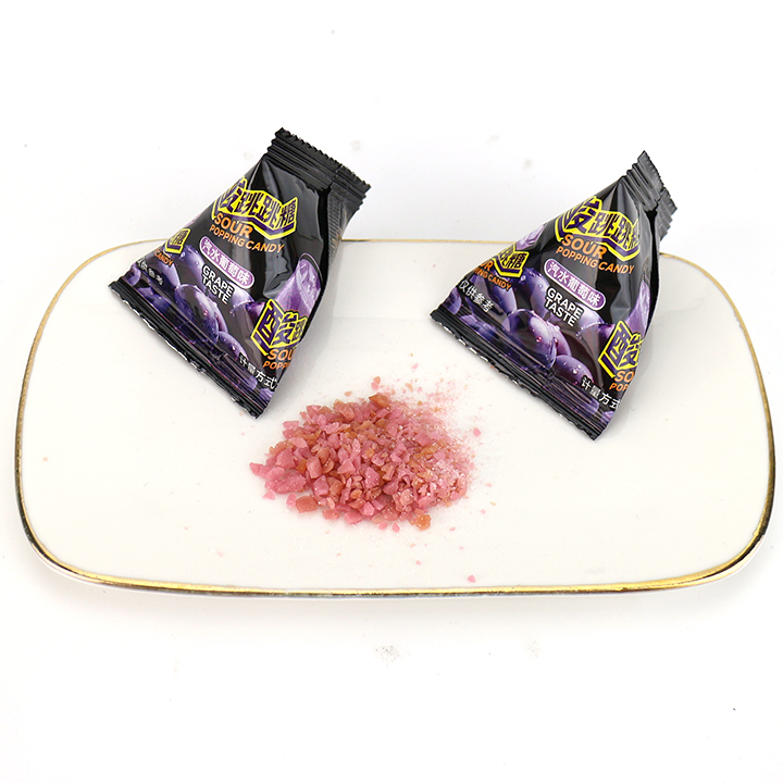 Super Sour Magic Pop Rocks Candy Extra Sour Popping Candy with Triangle bag CH-B398