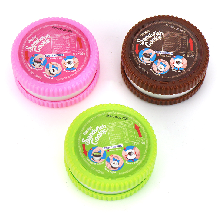 Black and White Sandwich Cookie Shape Squeeze Chocolate Jam Candy BC183