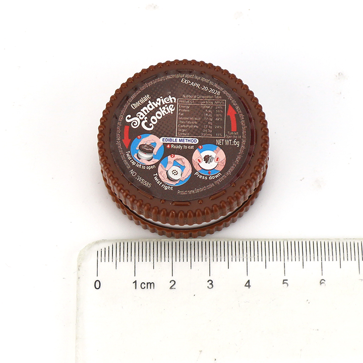 Black and White Sandwich Cookie Shape Squeeze Chocolate Jam Candy BC183