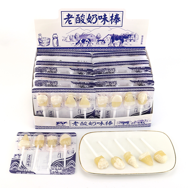 4-in-1 Mini Lollipop Western Style Fast Food Shape Two-tone lolly pop Candy CH-BP170