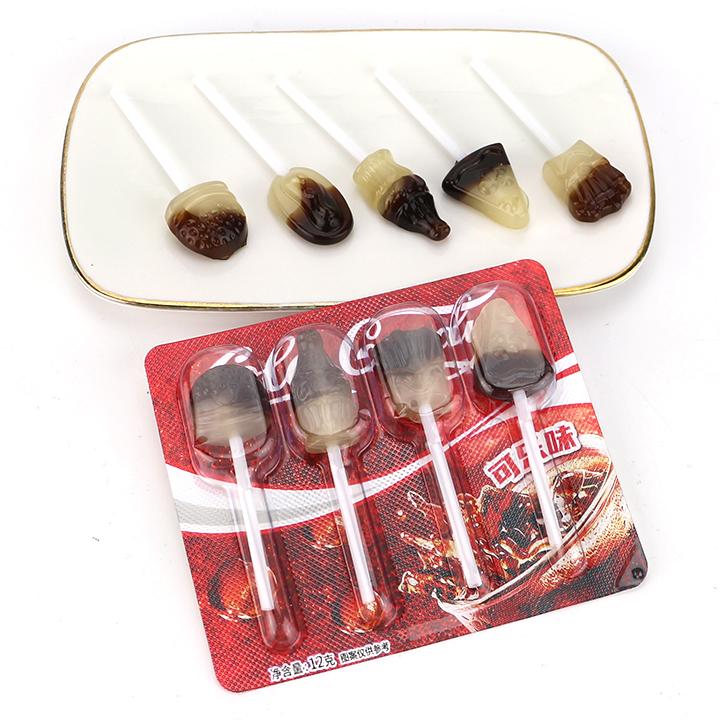 4-in-1 Mini Lollipop Western Style Fast Food Shape Two-tone lolly pop Candy CH-BP170