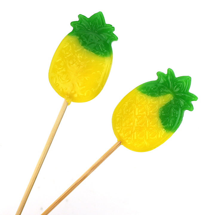 Cartoon Two-tone Pineapple Shaped Hard Lollipop Candy CH-BP172