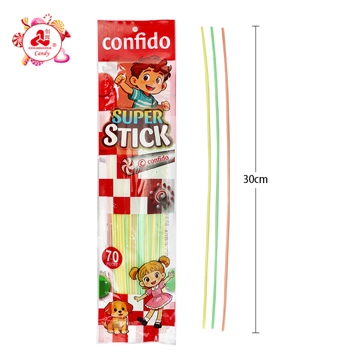 30cm Long 3g Fruit Flavor CC Stick Straw Sour Sweet Powder Candy CH-C133