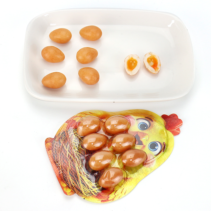 Cute Hen Packaging Egg Shape Chewy Bubble Gum with Jam Filled CH-E340-1
