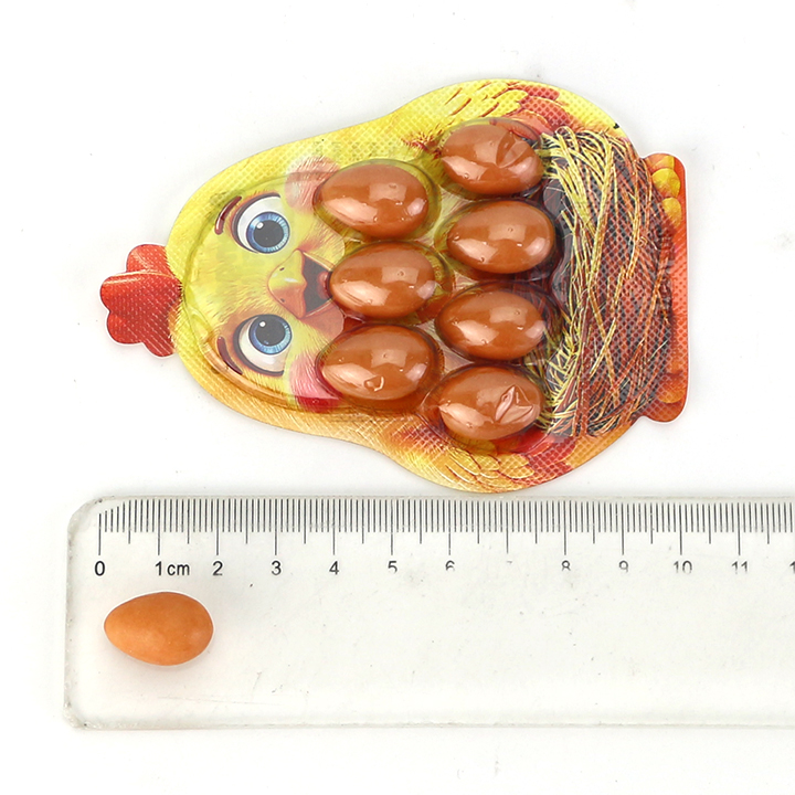 Cute Hen Packaging Egg Shape Chewy Bubble Gum with Jam Filled CH-E340-1