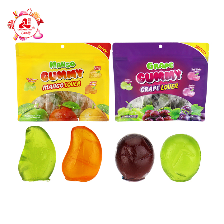 3D Mango & Grape Shaped Fruit Juice Jelly Gummy Candy CH-J782