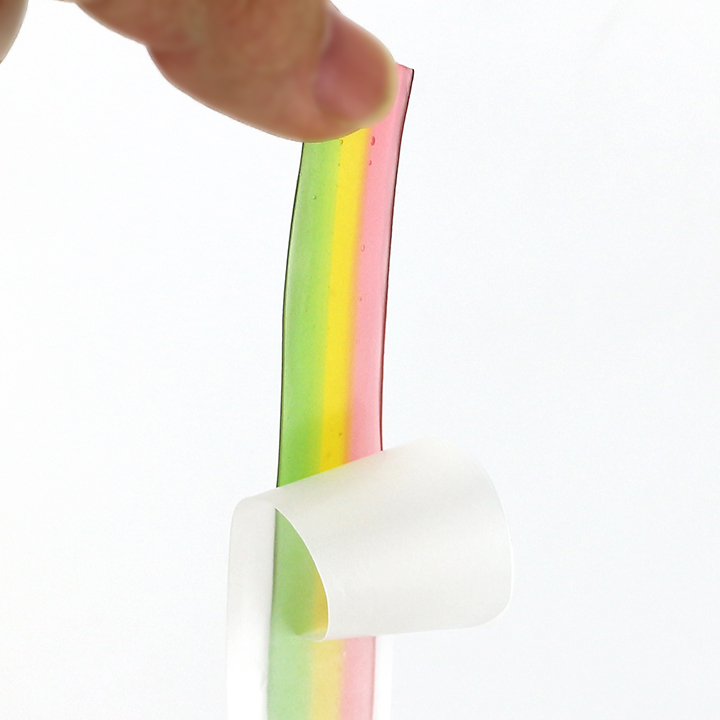 9g Rainbow Color Sour Strips Belt Roll Gummy Candy CH-J790