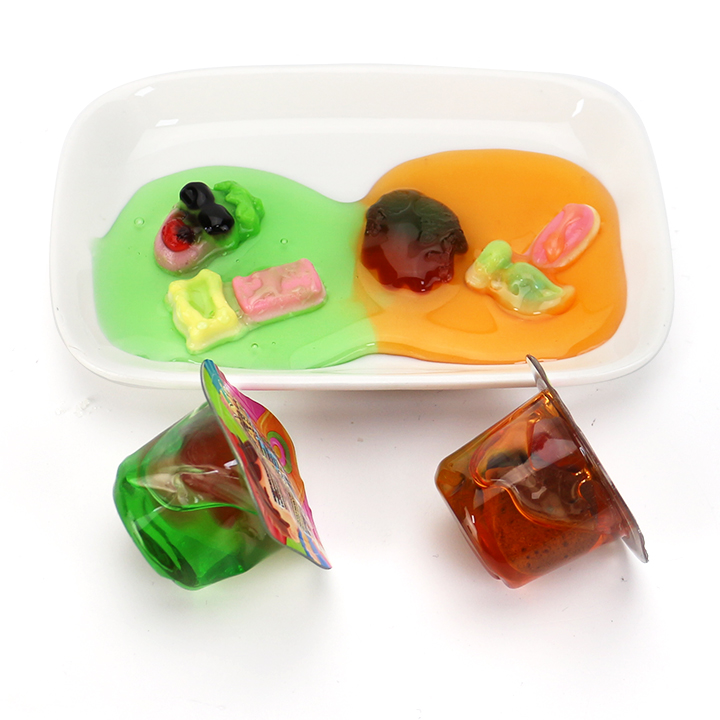 Sweet Sour Wet Gummy Fruit Jam Cup Gooey Gummies Candy in Jar CH-J796