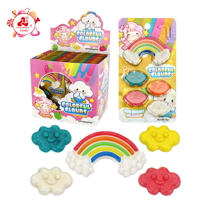 Colorful Rainbow & Cloud Shaped Gummy Candy CH-J804