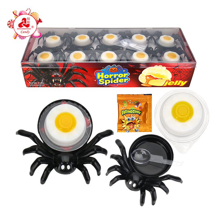 Halloween Horror Spider Jelly Pudding With Popping Candy CH-K327