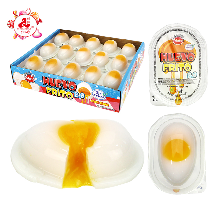 Halal Flowing Egg Yolk Jelly Pudding Candy CH-K328