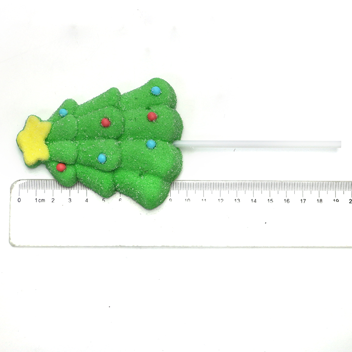 3D Christmas Santa & Tree Shaped Big Marshmallow Lollipop CH-M255