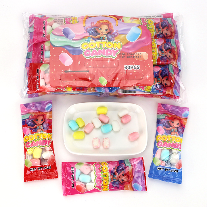 Mini Marshmallow Crispy coated Cotton candy CH-M256