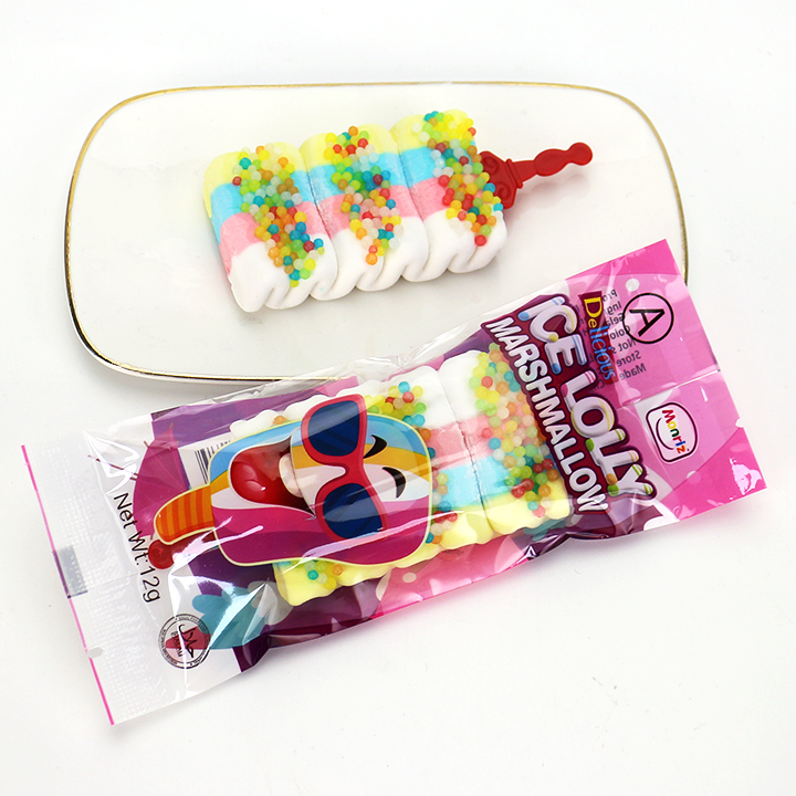 Ice Lolly popsicle Shaped Marshmallow With Colorful Sprinkle candy CH-M259