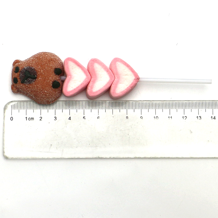 Cartoon Capybara & Love Heart Marshmallow String Lollipop Candy CH-M262