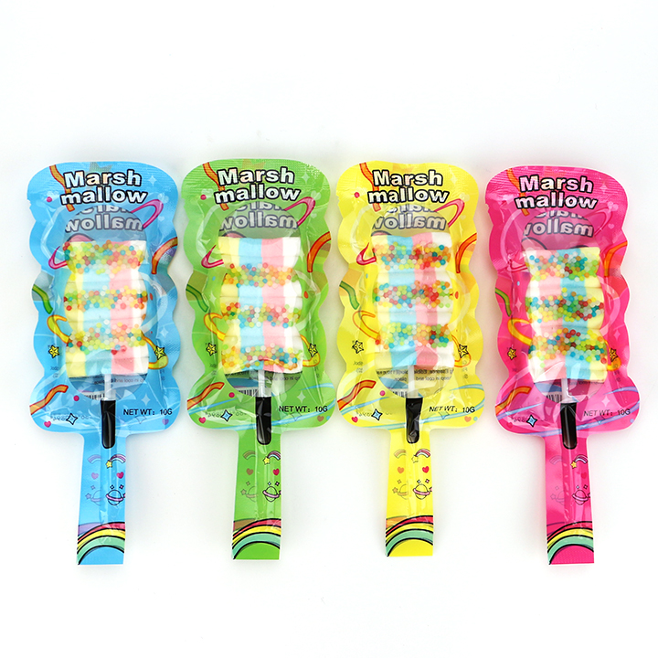 Ice Lolly popsicle Shaped Marshmallow Lollipop With Colorful Sprinkle candy CH-M265