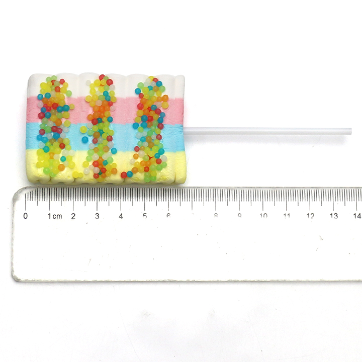 Ice Lolly popsicle Shaped Marshmallow Lollipop With Colorful Sprinkle candy CH-M265