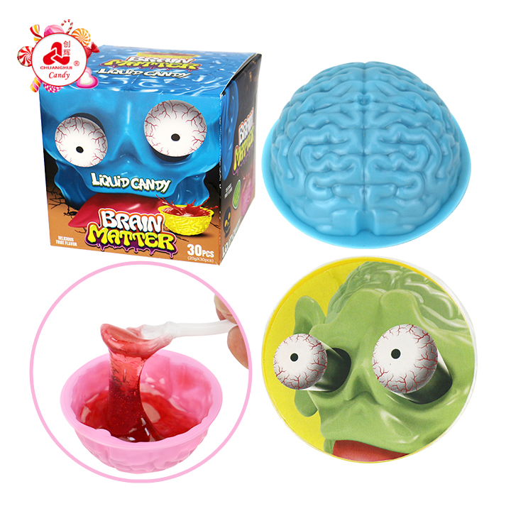 Halloween Brain Shaped Fruit Flavor Syrup Liquid Jam Candy CH-N804