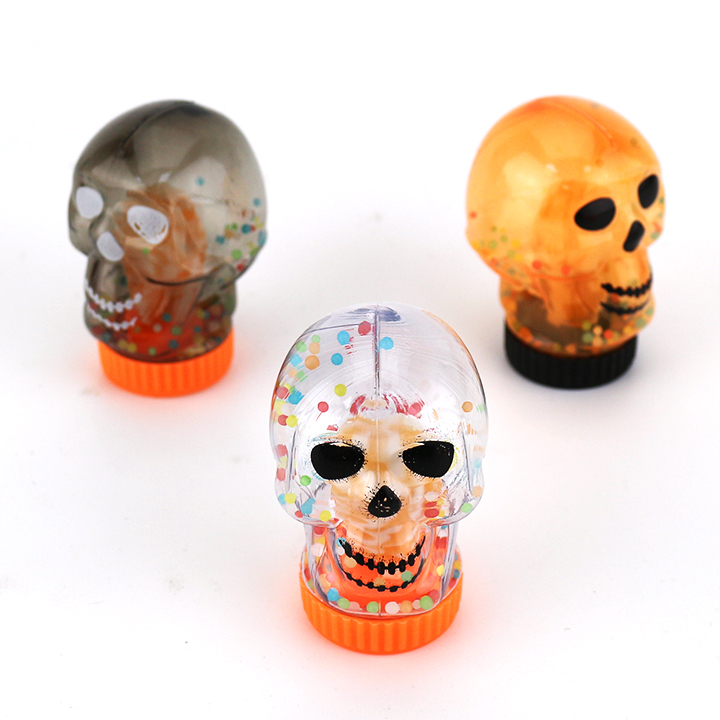 Halloween skull bottle shaped pacifier lollipop with mini sprinkle candy CH-N806