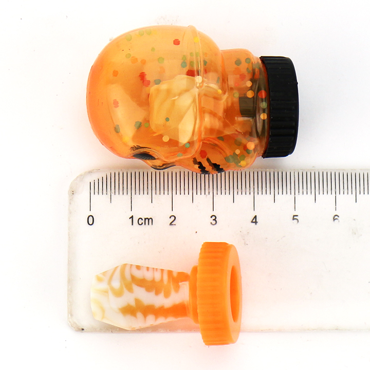Halloween skull bottle shaped pacifier lollipop with mini sprinkle candy CH-N806