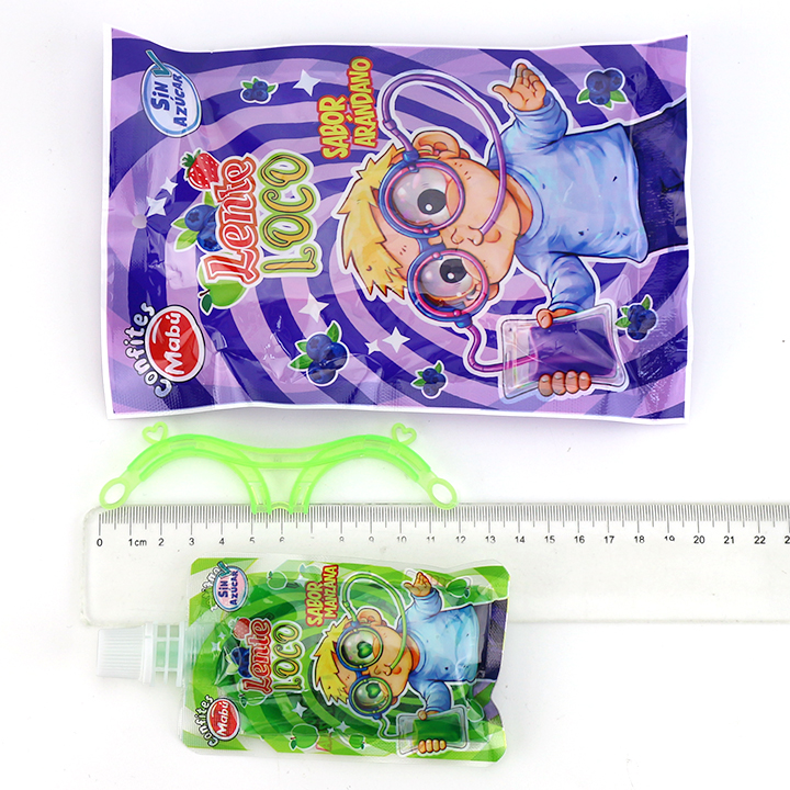 DIY Eyeglass Straw Liquid Drink Toy Candy With Sour Jam Candy T1463