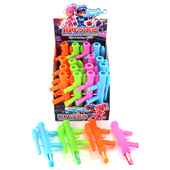 RPG Shoot Bazooka Shaped Catapult Toy Candy with Lollipop CH-T1473