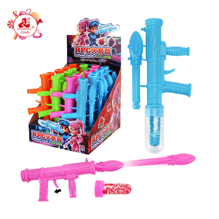 RPG Shoot Bazooka Shaped Catapult Toy Candy with Lollipop CH-T1473