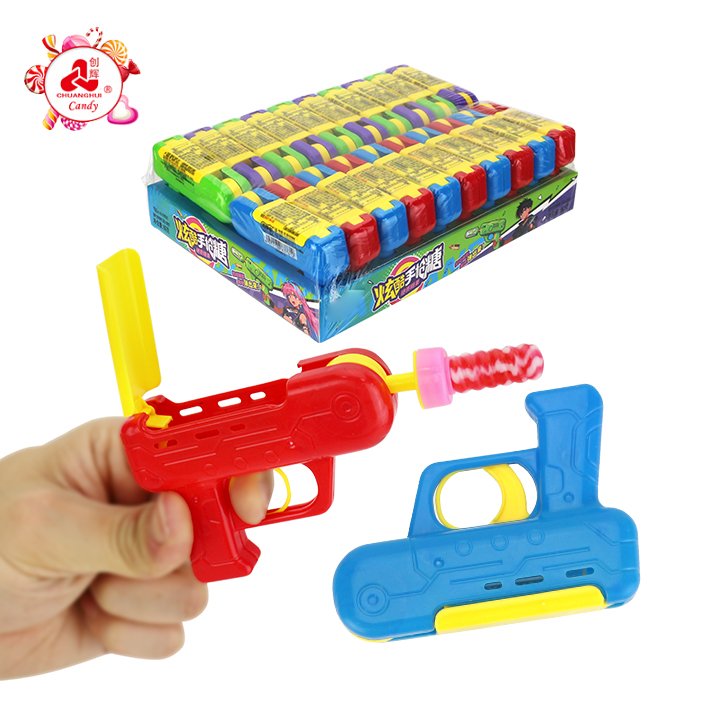 Funny Candy Automatic Pop-up Gun Toy Lollipop Candy Toy CH-T1474