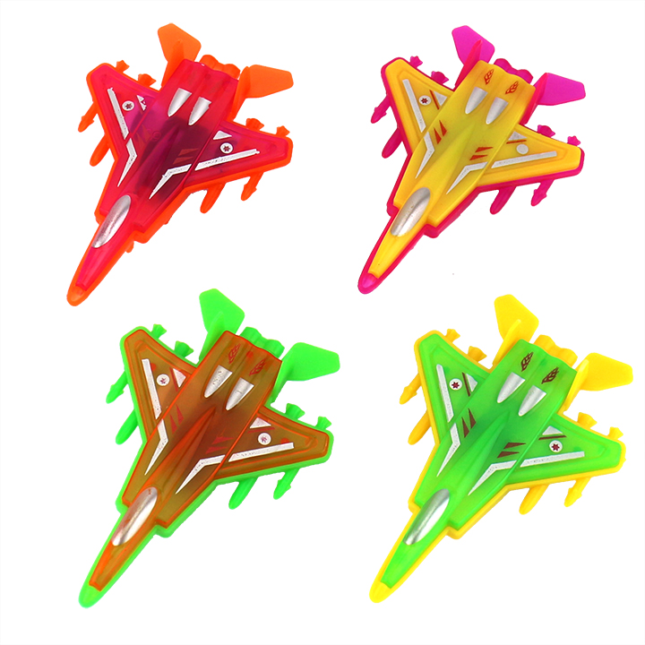 Fighter aircraft shape pull-back car toy candy with Love heart puffed candy CH-T1478