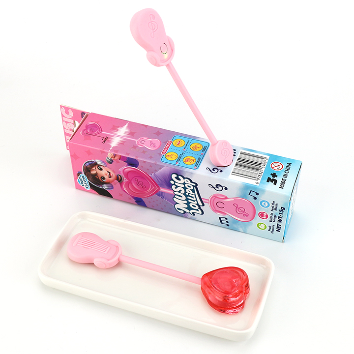 Love-heart shaped Lollipop Bone Conduction Music Guitar Lollipop Toy Candy CH-TB280