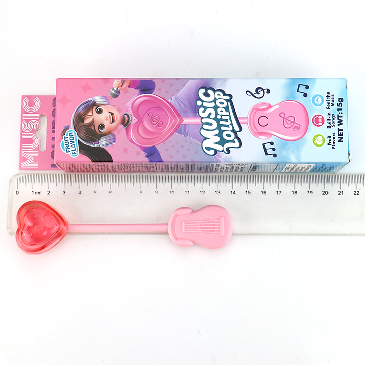 Love-heart shaped Lollipop Bone Conduction Music Guitar Lollipop Toy Candy CH-TB280