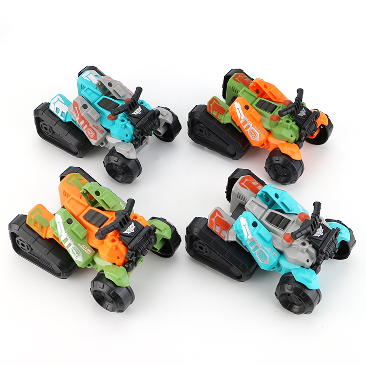 Variable beach Motorcycle Transform ATV robot toy with colorful candyCH-TB281