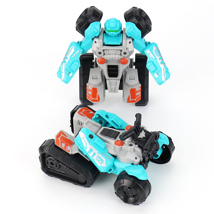 Variable beach Motorcycle Transform ATV robot toy with colorful candyCH-TB281