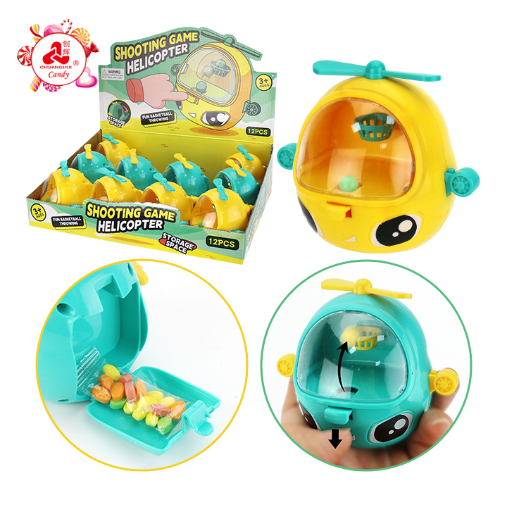 Cartoon Helicopter Basketball Shooting Game Toy Candy CH-TB282