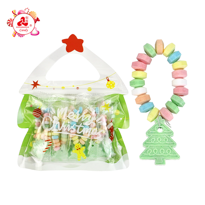 Christmas candy cartoon Christmas tree necklace bracelet pressed candy CH-Z307